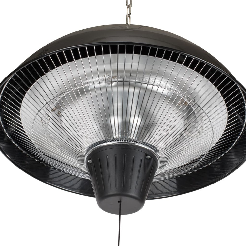 Chauffage de patio suspendu ka-5273 1500 w halogène noir