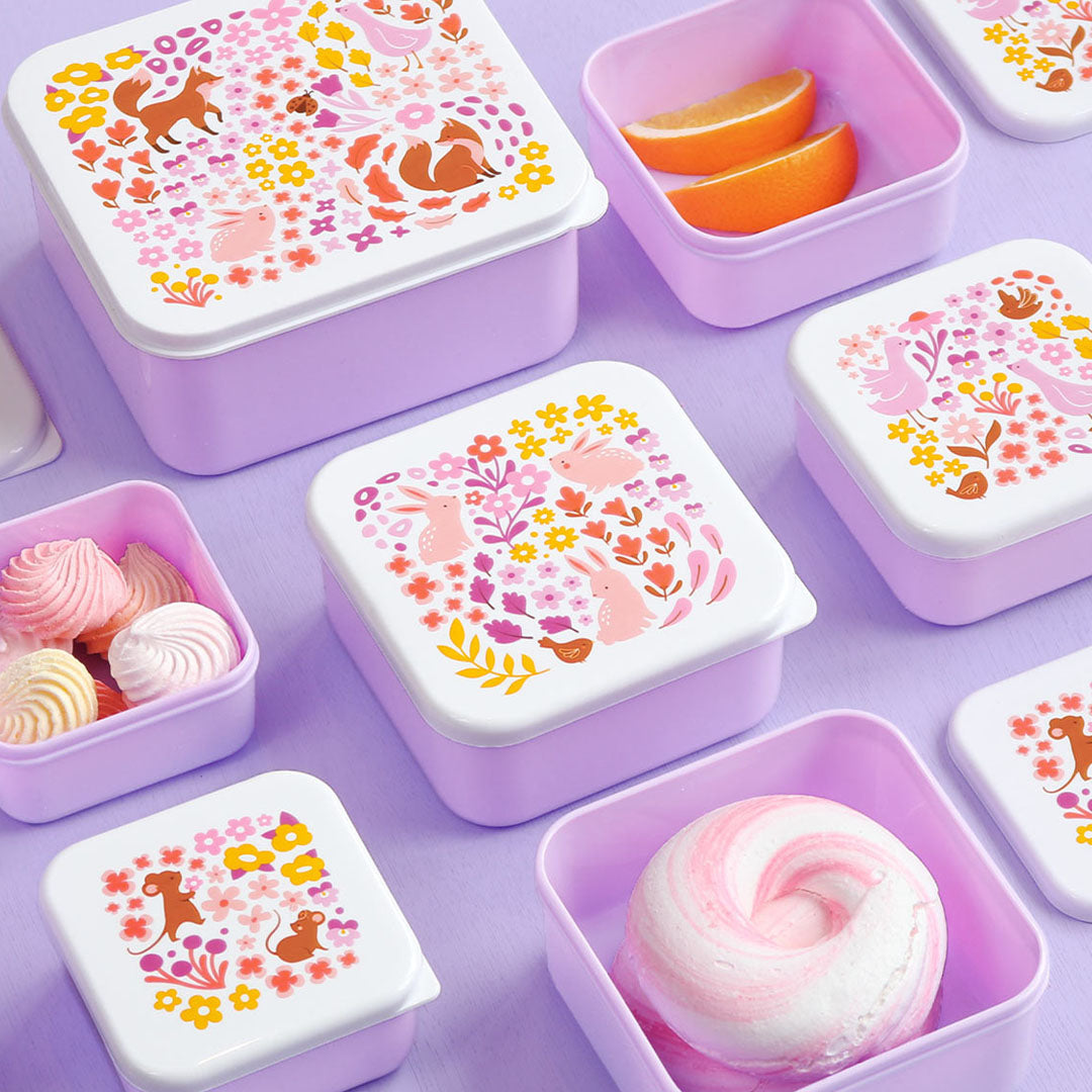 A little lovely company lunchbox set - bloementuin - 4st