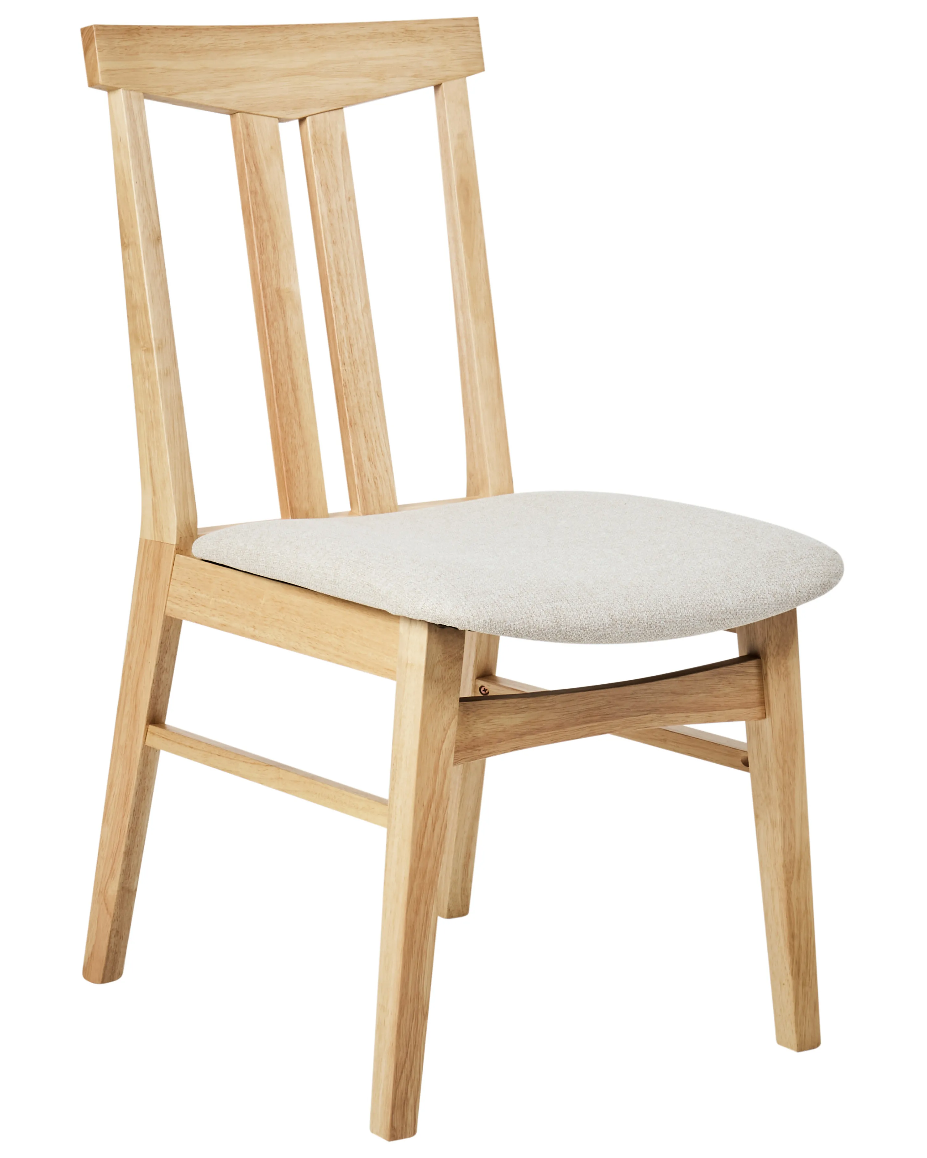 Set van 2 eetkamerstoelen AVALON Hout Lichtbeige