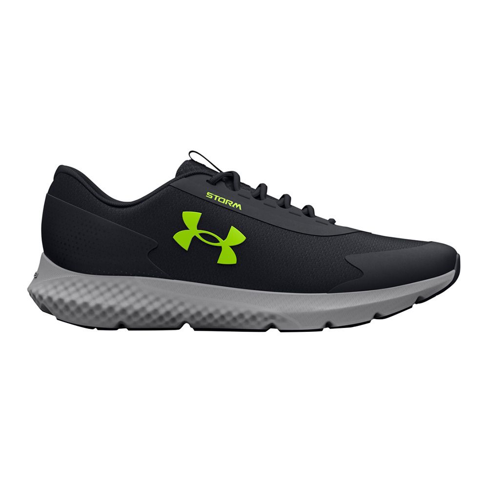 Under Armour UA CHARGED ROGUE 3 STORM - Chaussures running Homme black/jet gray/lime surge