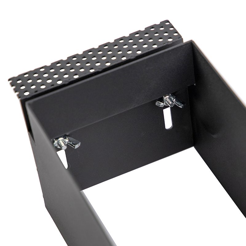 Inbouwspot zwart GU10 AR70 trimless 2-lichts - Oneon