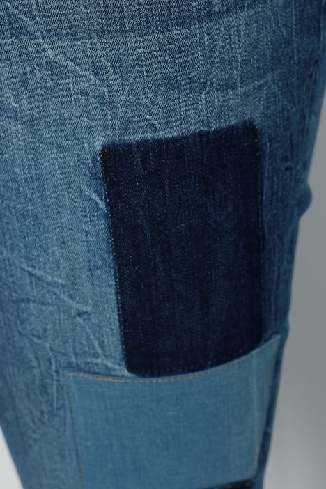 7/8-Jeans, Slim Fit, Patches, 5-Pocket