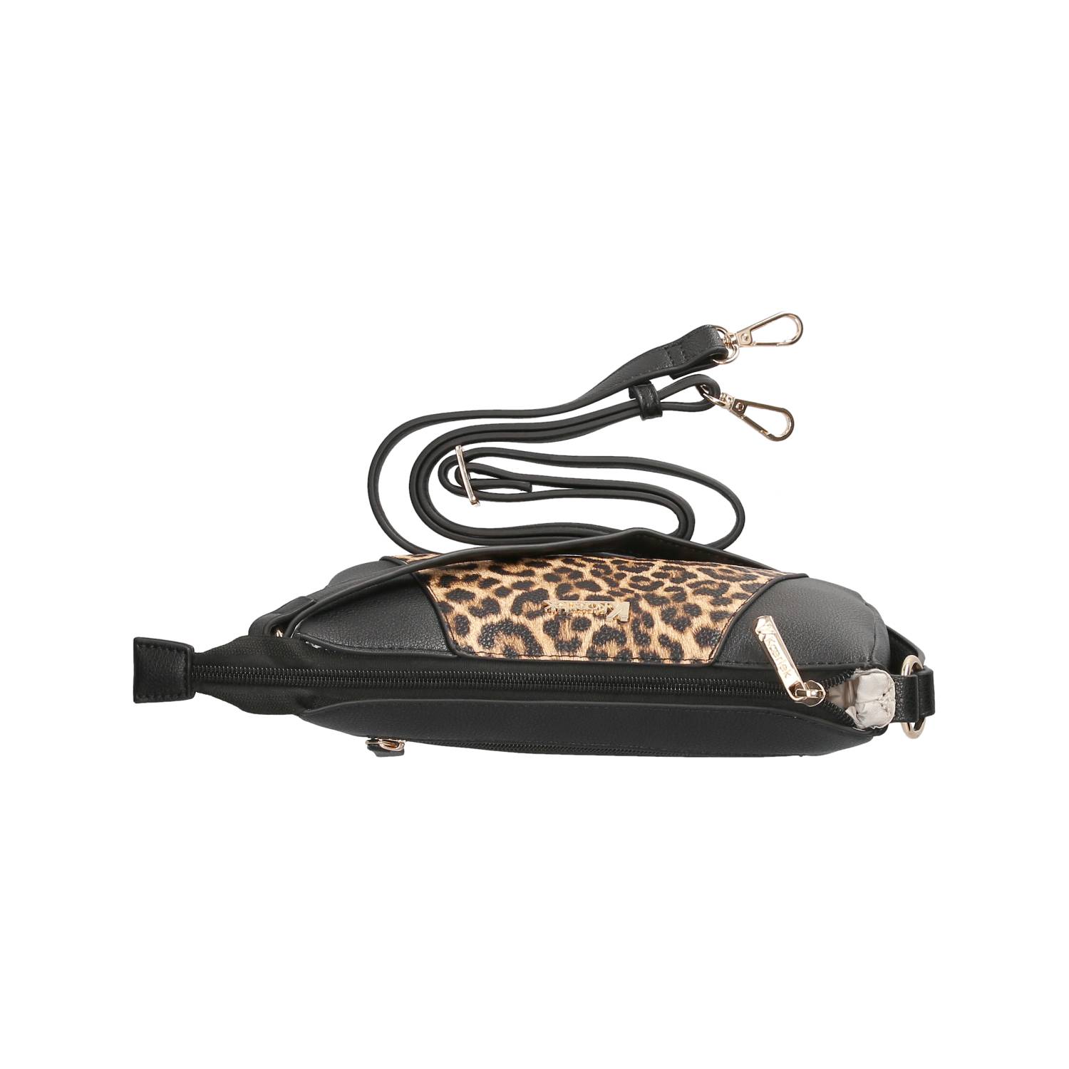 Kaerlek Schultertasche - schwarz/braun