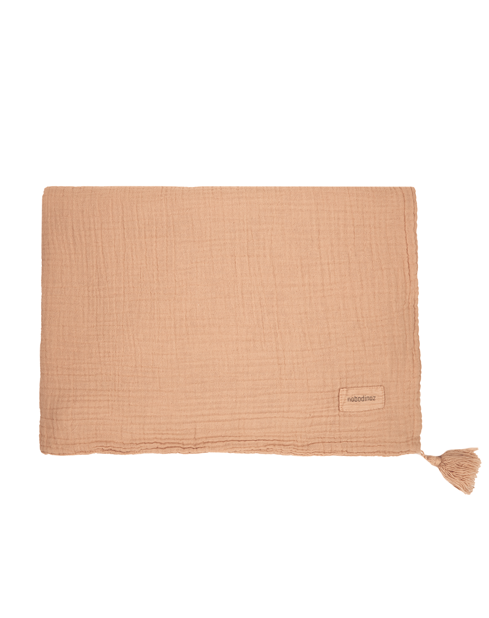 Couverture wabi-sabi en double gaze de coton lavé | Rose