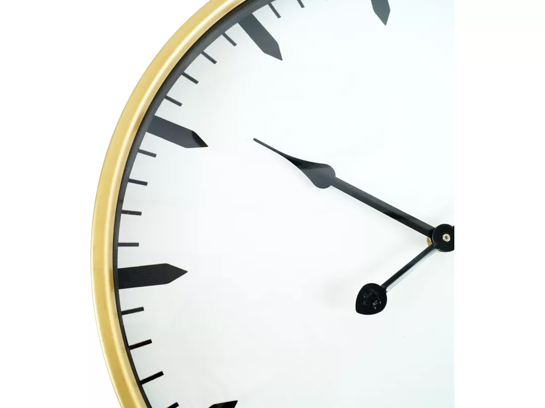 Horloge Grande Murale En Mdf Métal Verre Pour Cuisine Et Salon 40 Cm
