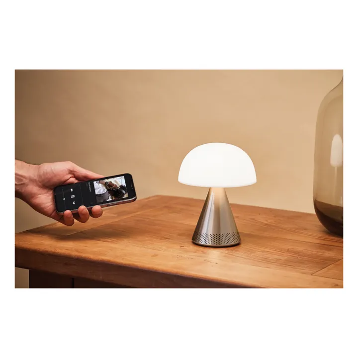Lexon Lampe à poser Mina audio | Aluminium