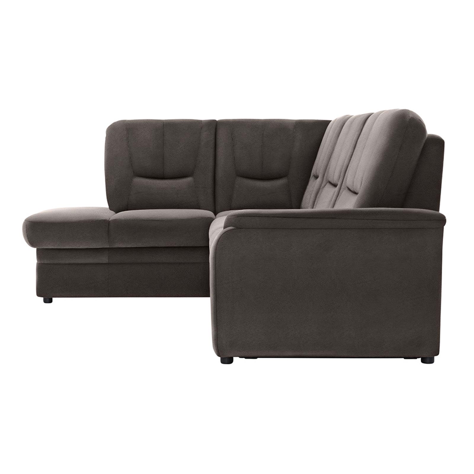 polsterpower Ecksofa - Saddle anthrazit - Basismodell - Ottomane links