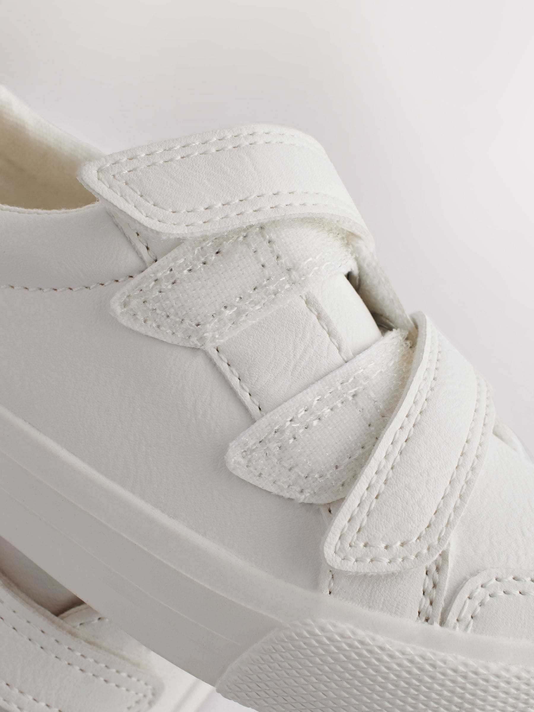 Wit - Sneakers met twee klittenbandjes
