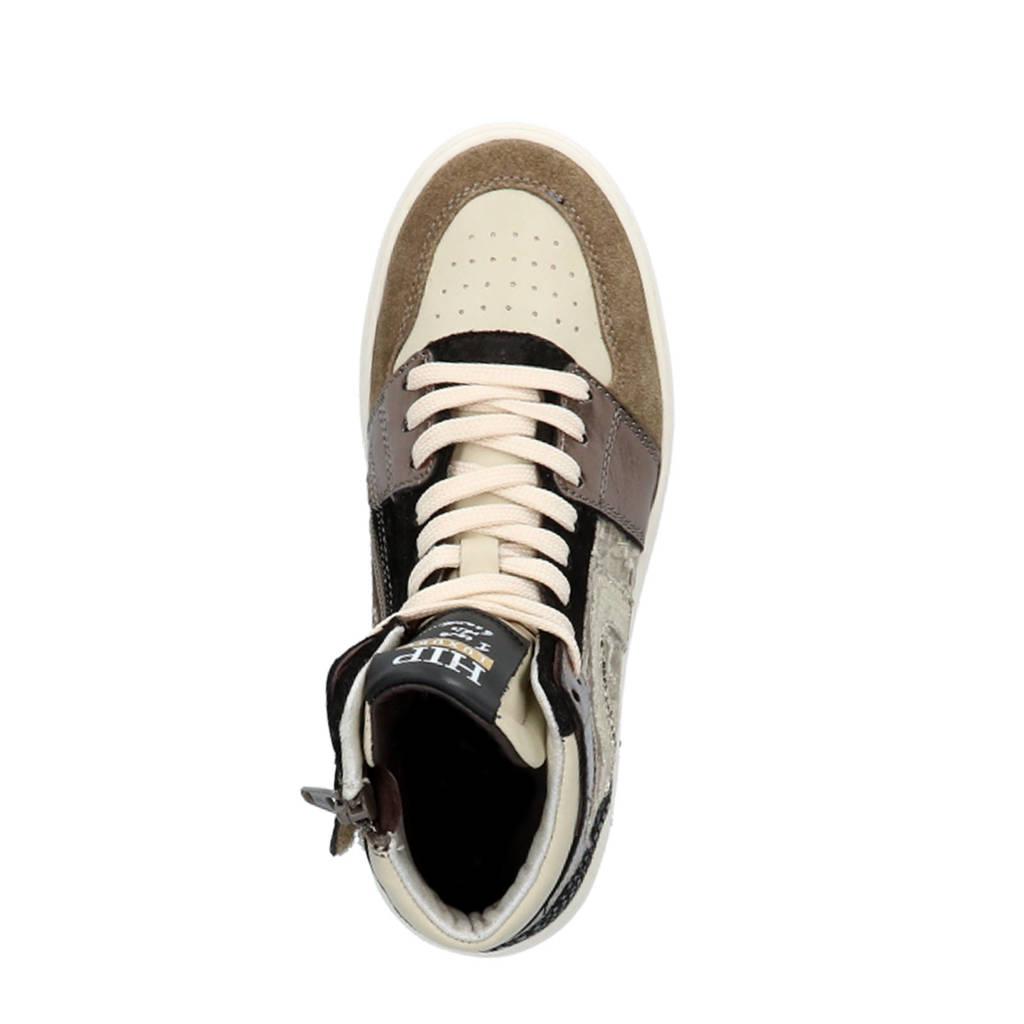 Hip H1765 leren sneakers taupe