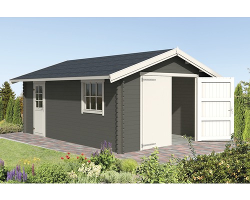 Enkele garage Yarik 540 x 380 cm carbongrijs