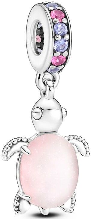 Pandora - 798939C02 - Murano Glass - Pink Sea Turtle - Hangende Bedel