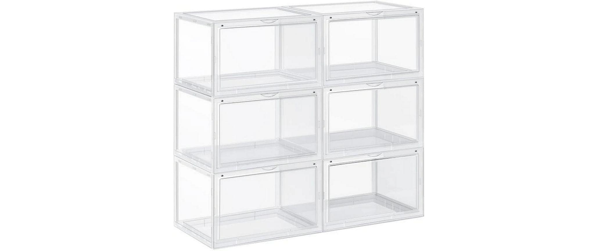 Schuhschrank 6-er Set TransparentSchuhboxen