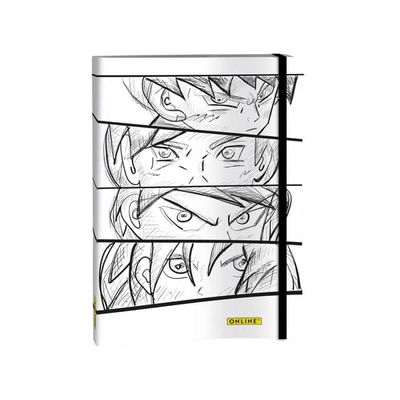 Online - Bullet journal - A5, 96 feuilles, 120g, pointillé - Manga