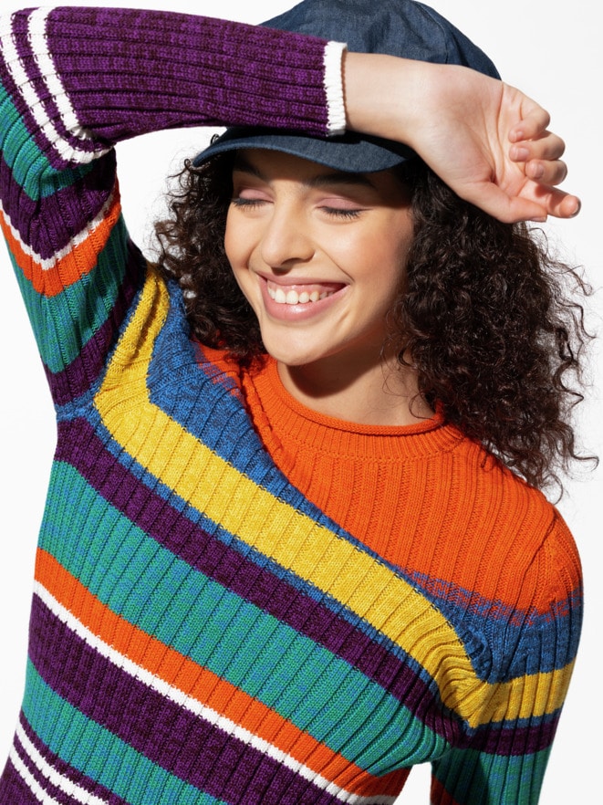 Mouline Streifenpullover