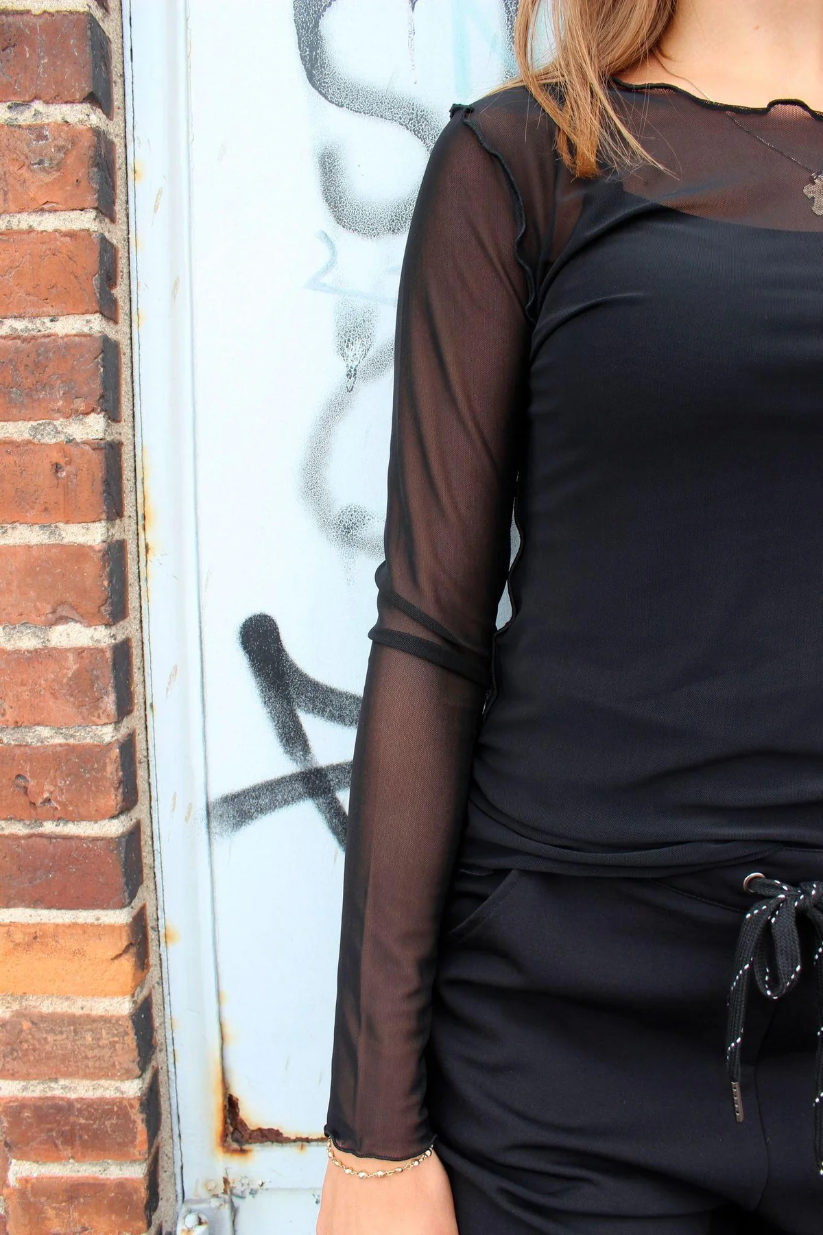 Liberte Mesh Top liberte mesh top black midt november