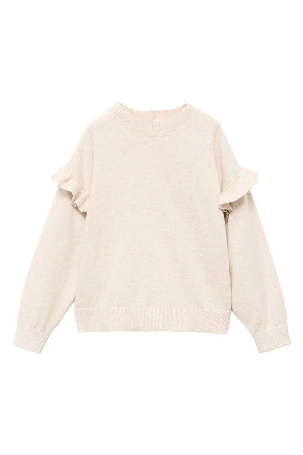 Mango Kids trui beige fijn gebreid