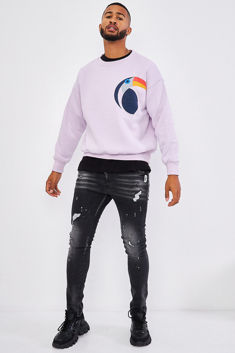 Sweat violet illustration toucan