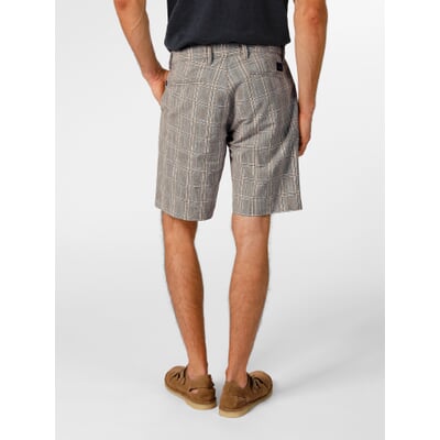Herrenshorts kariert, Grau-Braun