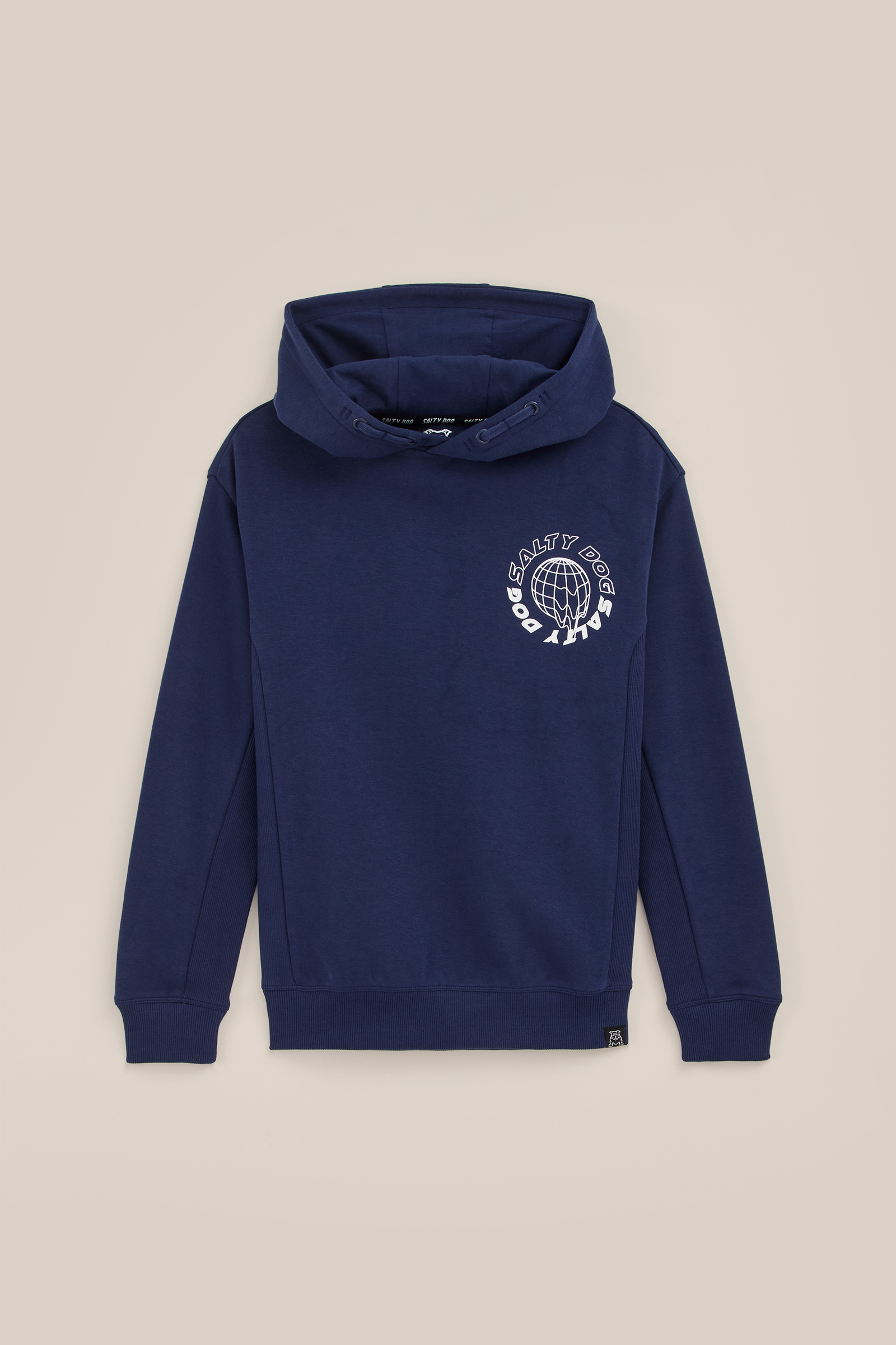 Jongens hoodie met opdruk Salty Dog Donkerblauw