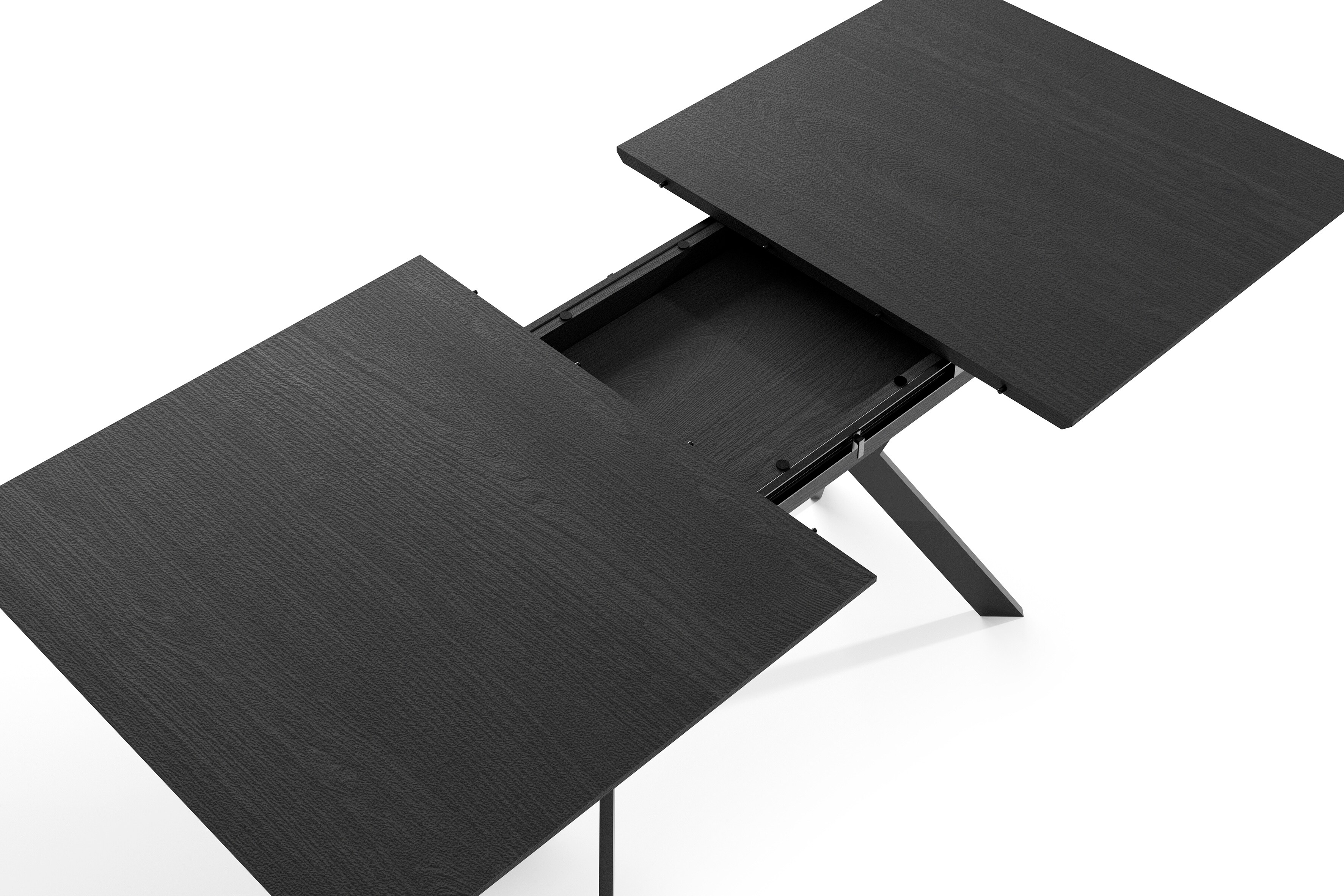 byLIVING Esstisch BREMEN, Breite 160 cm, mit Auszug 200 cm, schwarz