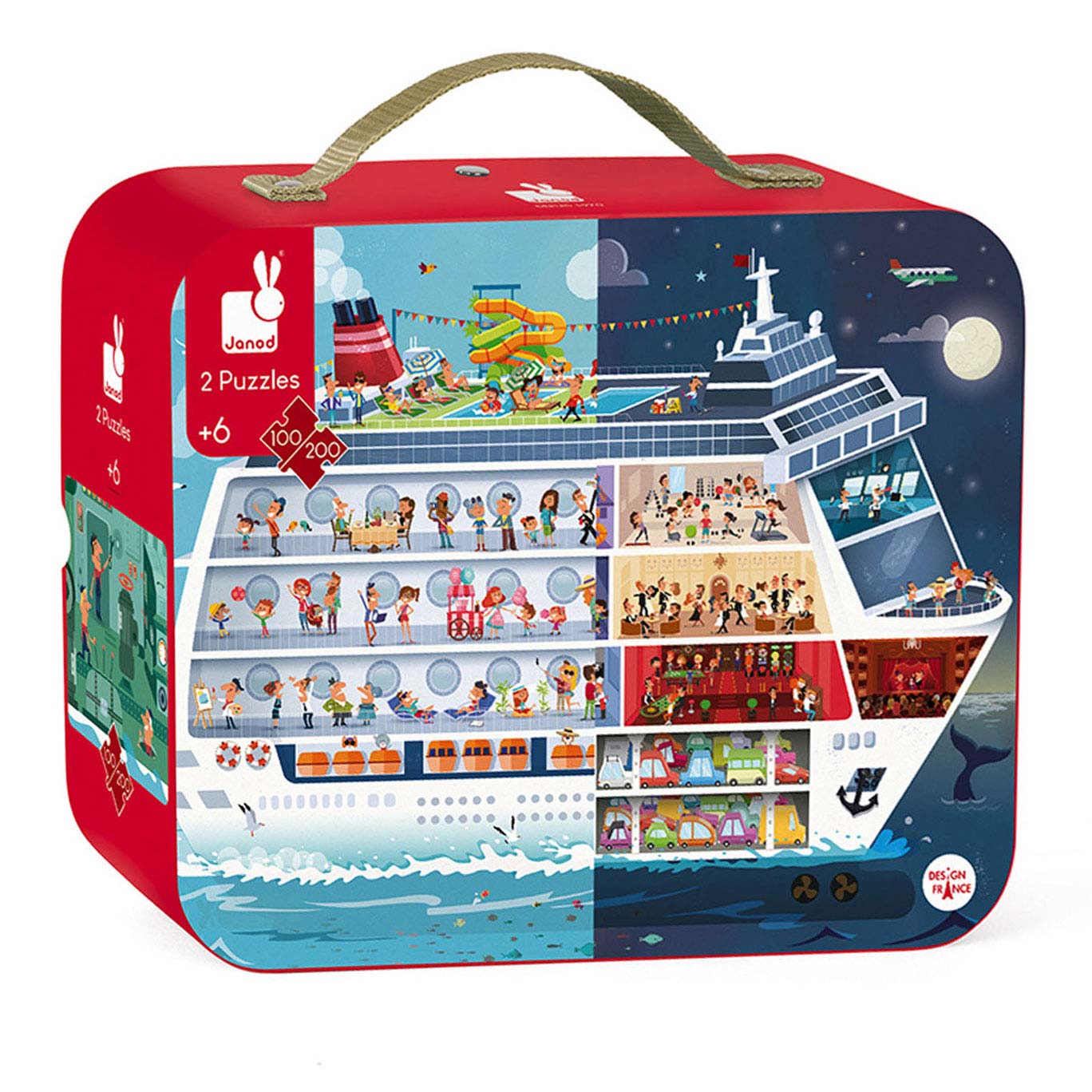 Janod Puzzel - Cruiseschip 2in1, 100st.