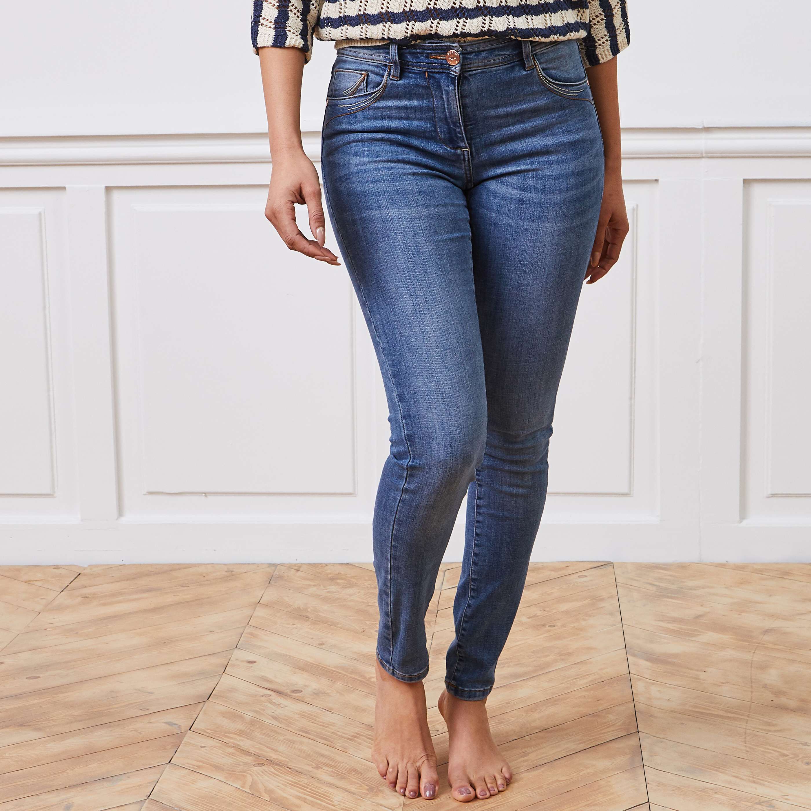 Jean slim LONDON femme - STONE