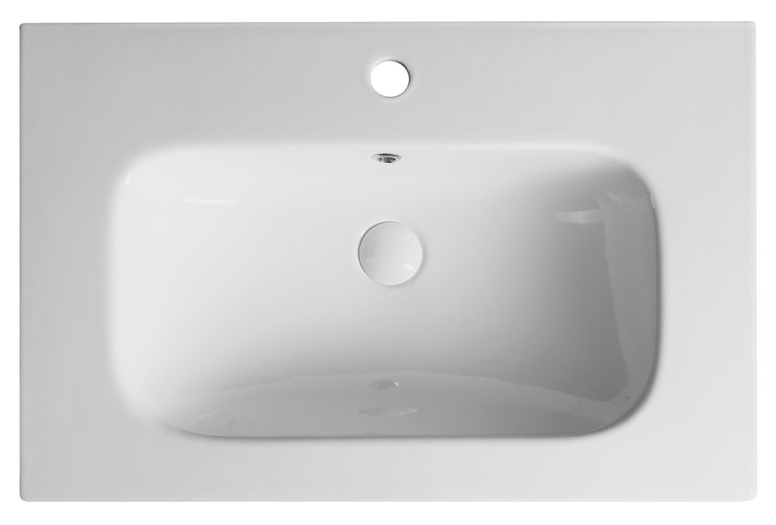 Sapho Piedra keramische wastafel met kraangat 71x46.5cm wit glans