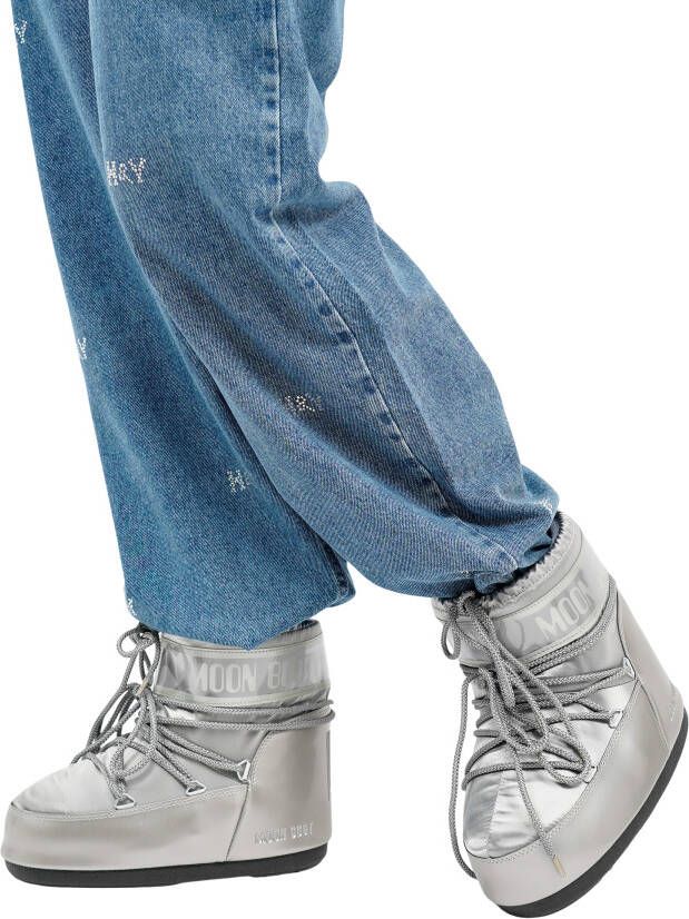 Moon boot Icon Low Glance snowboot met waterafstotende coating en metallic finish