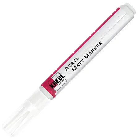 KREUL Acryl Matt Marker, medium, Rundspitze ca. 2 - 4 mm, weiß