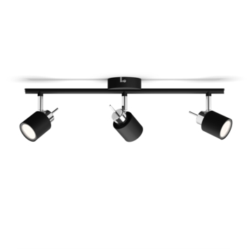 Philips Meranti opbouwspot zwart 3x 35W