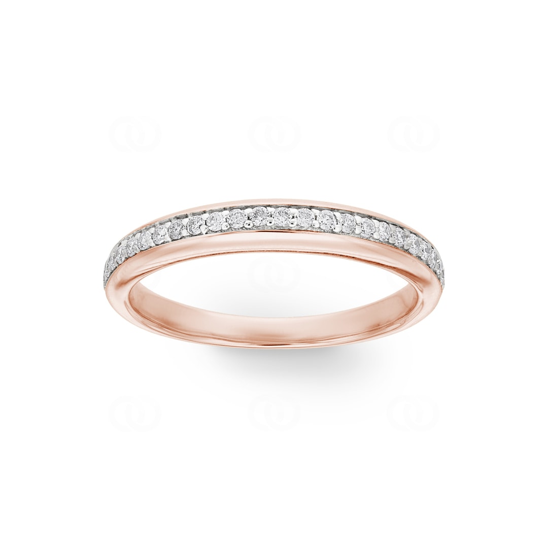 Mémoire-Ring 750/18 K Roségold mit Diamanten 0.20 ct H/si
