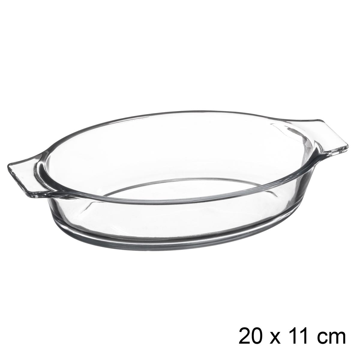 MINI PLAT OVAL VERRE 20X11CM