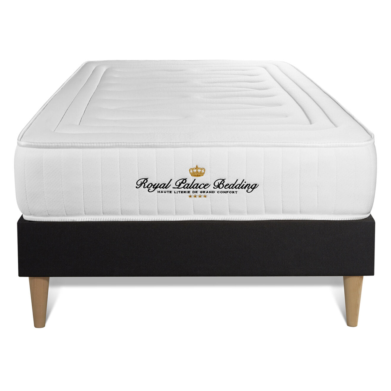 Royal Palace Bedding Ensemble matelas à mémoire de forme & sommier Nottingham noir - 90x190 cm