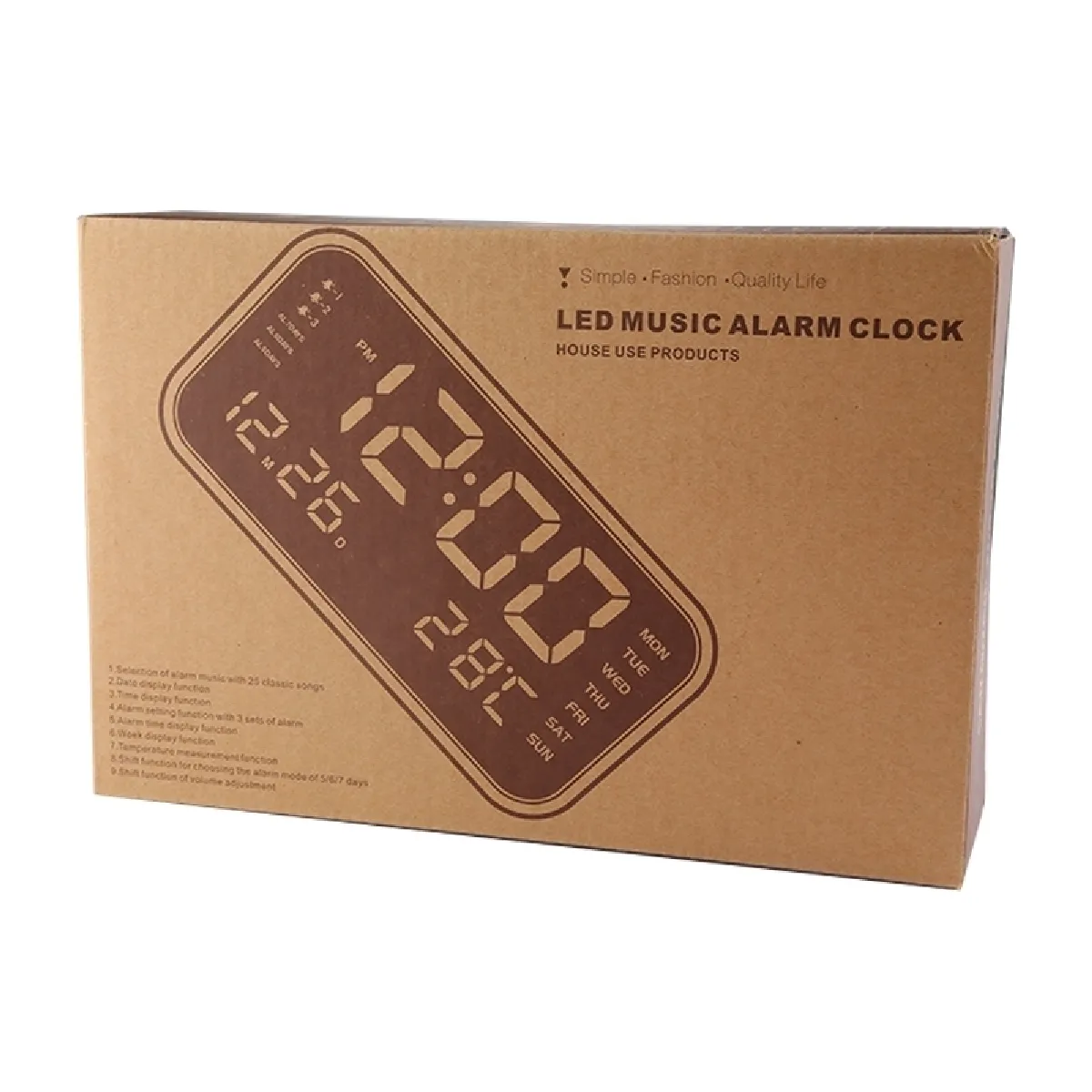 Wewoo Réveil LED multi-fonctionnel numerique