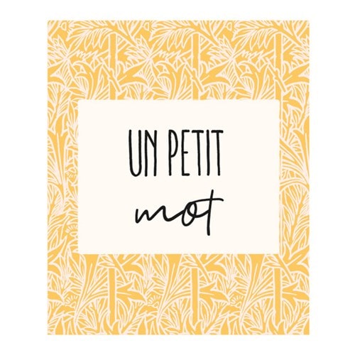 Carte Un petit mot