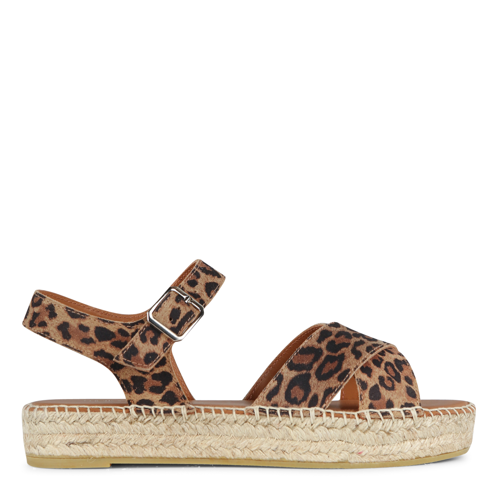 PIO - Sandales espadrilles imprimées en cuirvelours | Marron