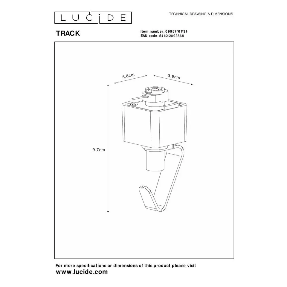 Lucide TRACK Railverlichting - Wit