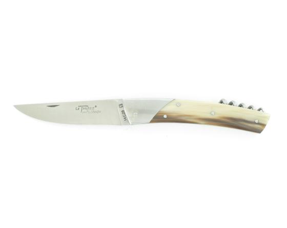 Thiers 11 cm CORNE BLONDE avec tire-bouchon Couteau de Poche le Thiers par Florinox