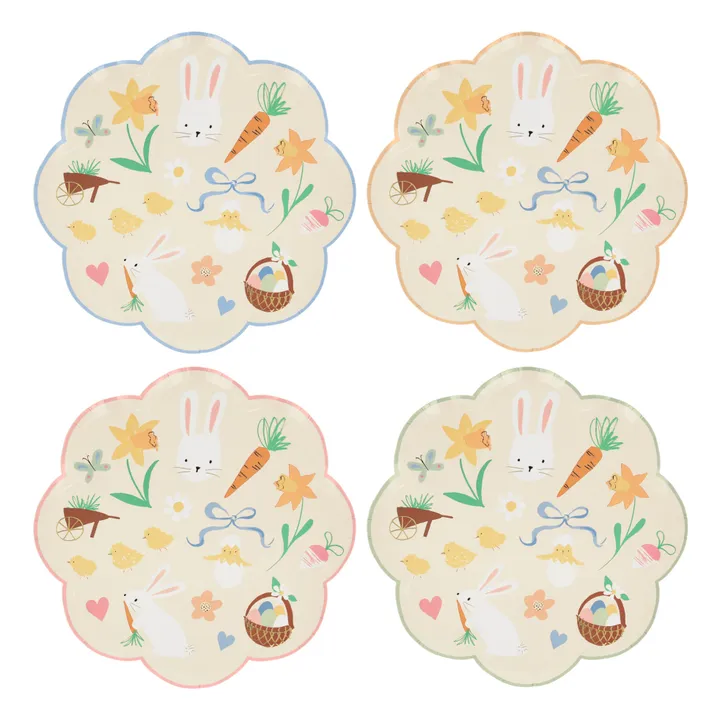 Meri Meri Assiettes icône de Pâques - Set de 8 | Pastel