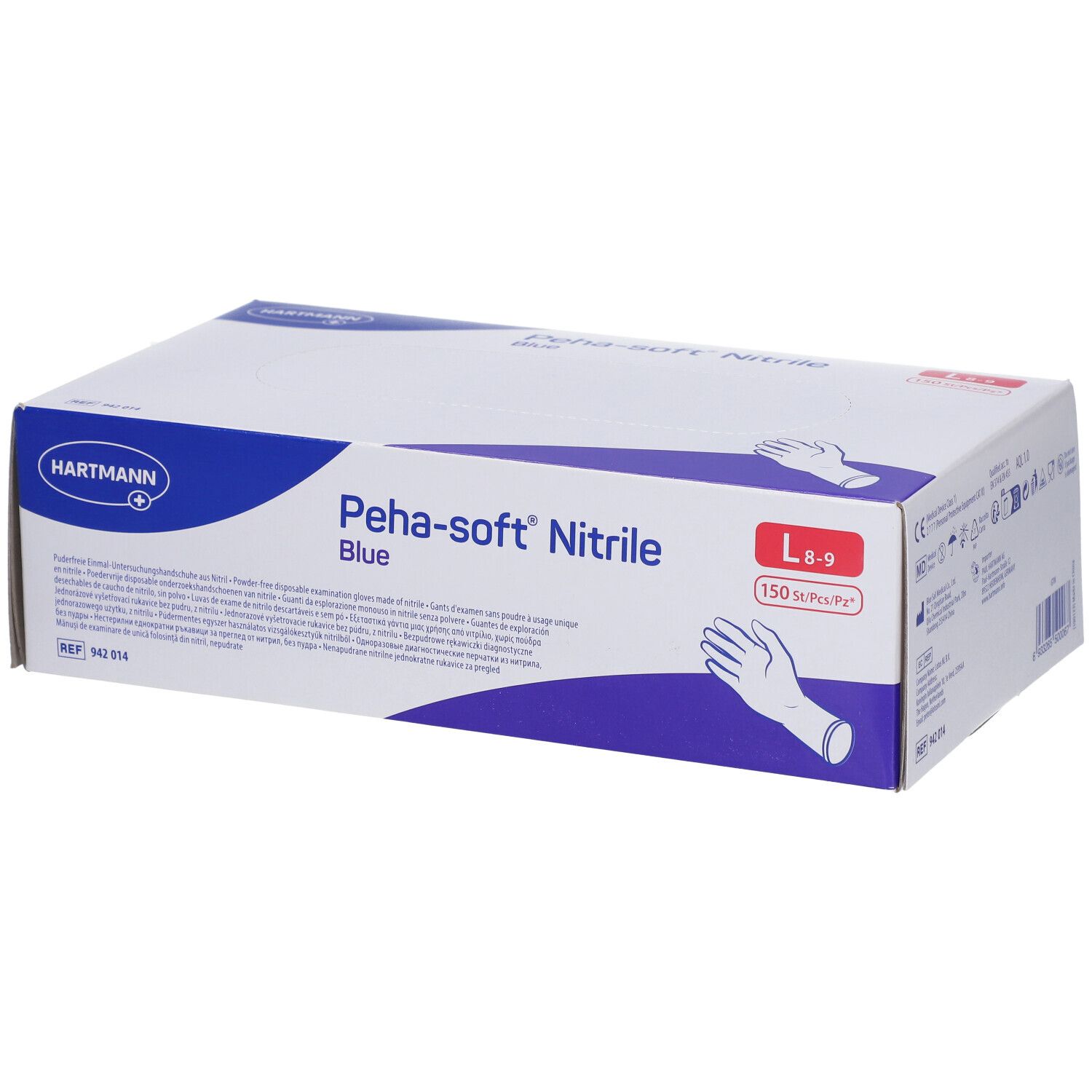 Peha-soft® nitrile blue puderfrei L