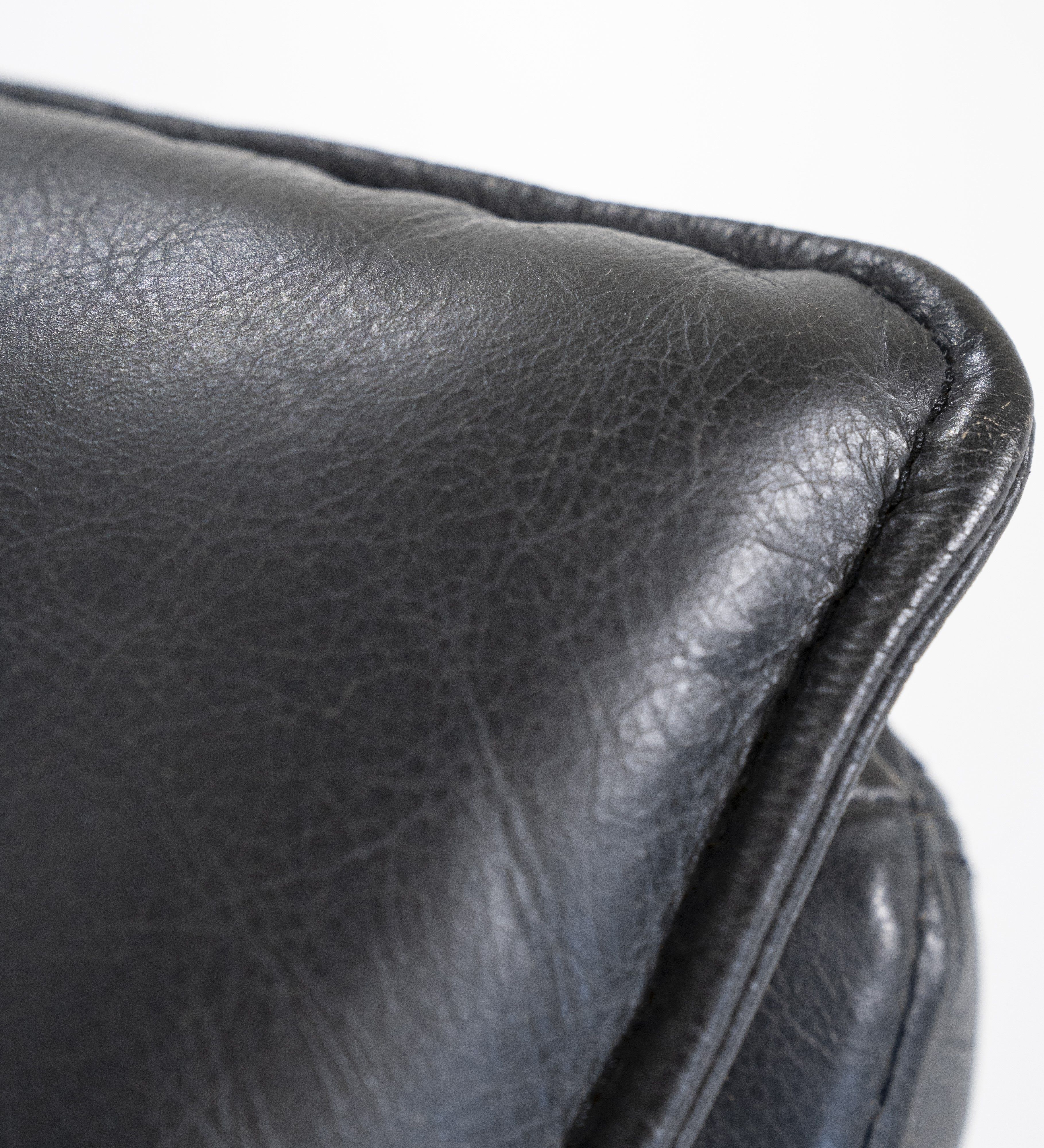 Draaifauteuil - zwart boho leder | 95939 Sven B89 x D86 x H93 cm