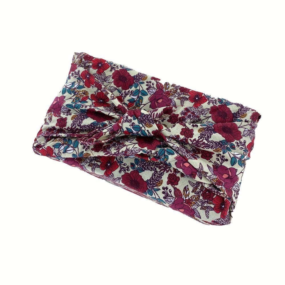 Furoshiki Moyen 48 X 48 Cm Coquelicot