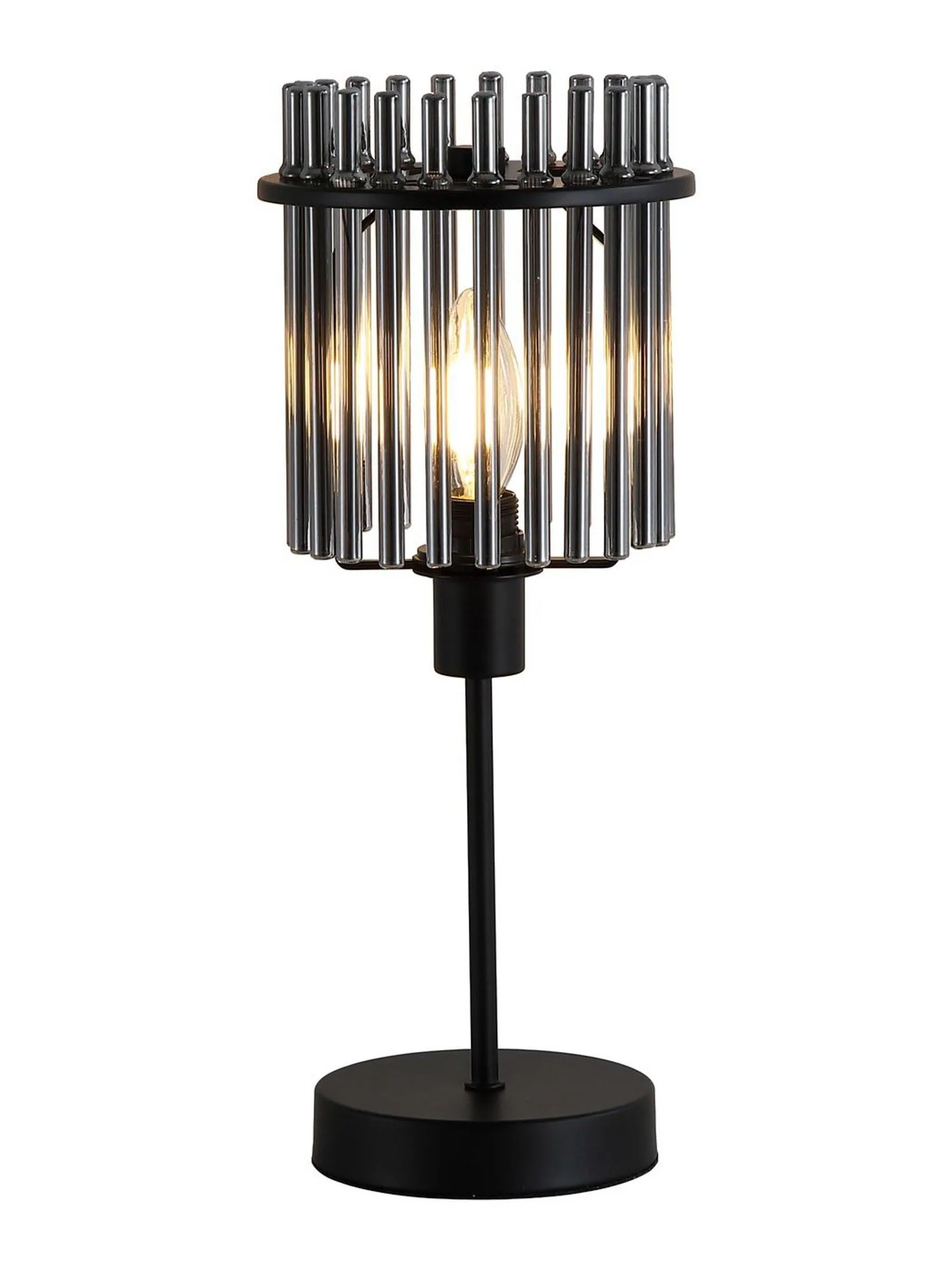 Searchlight 1 Light Glass Rod Table Lamp
