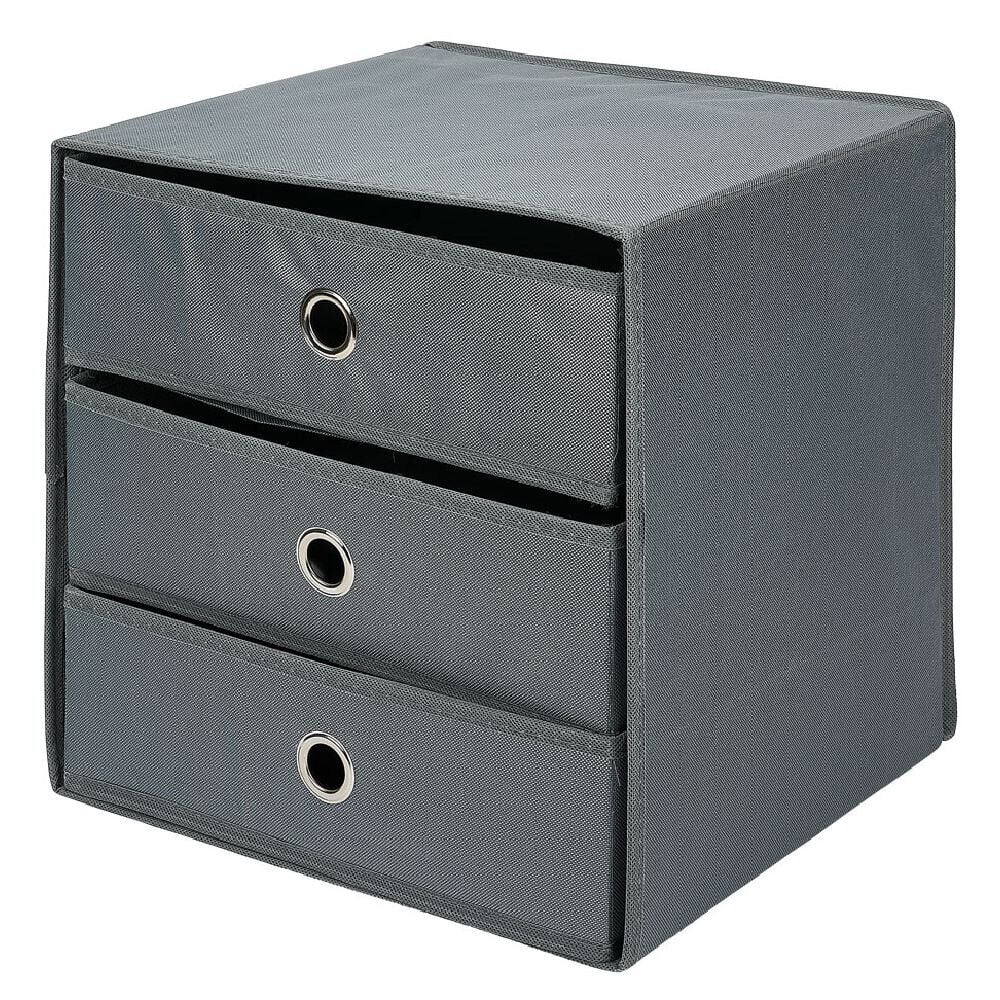 Rangement textile Box Cube 3 tiroirs 31x29x31cm