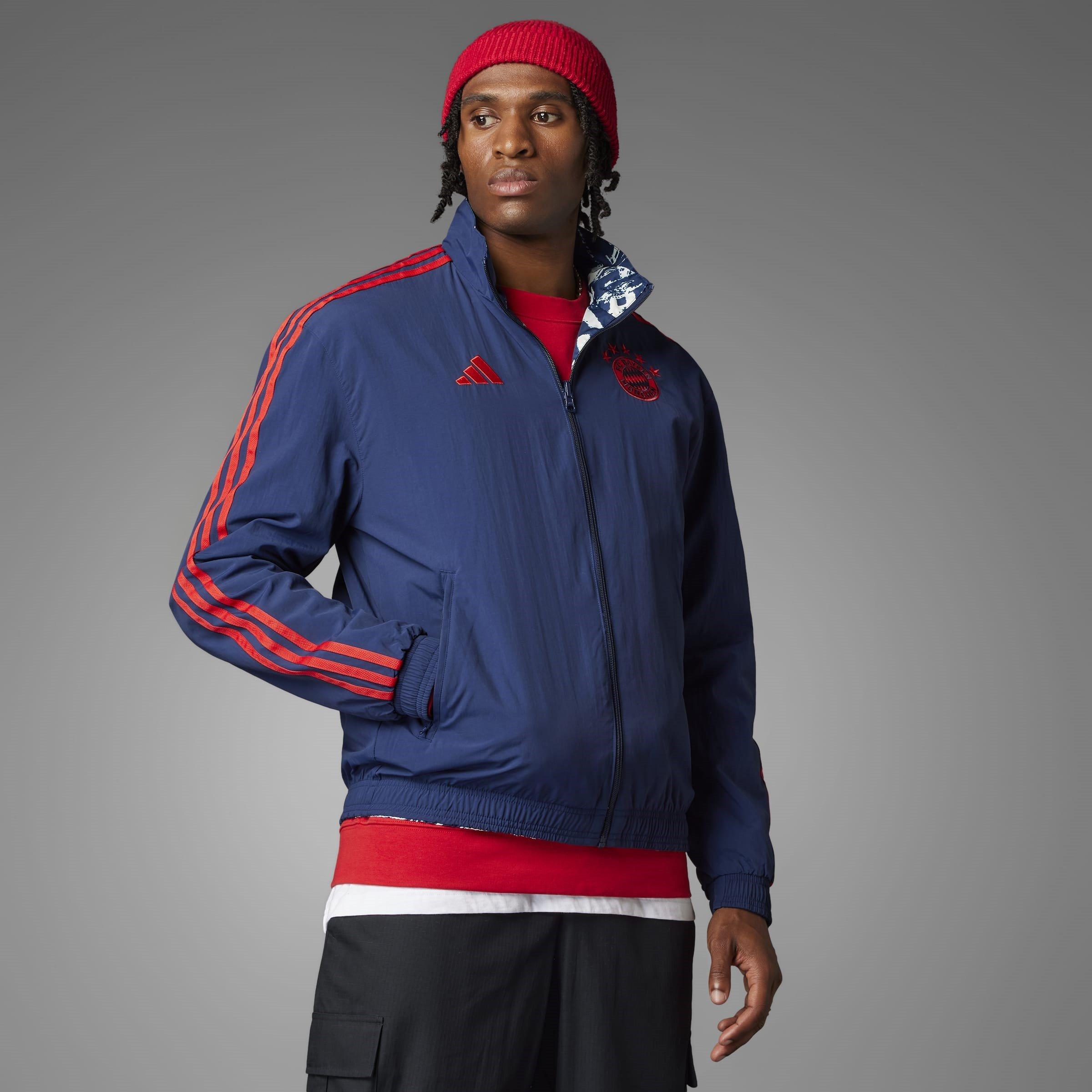 adidas Bayern Munich Anthem Jacket 2023 2024 Mens