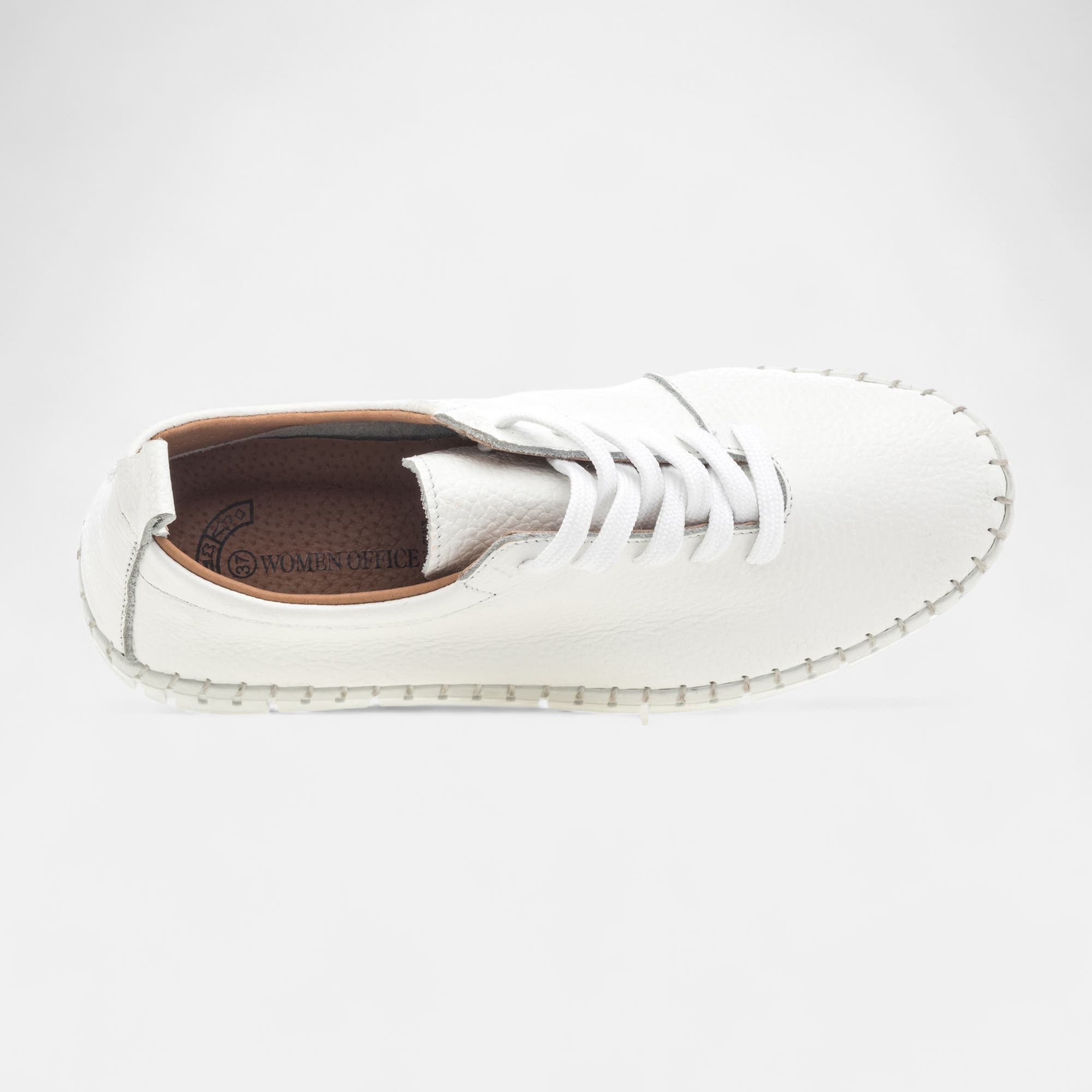 Baskets basses Femme en cuir blanc