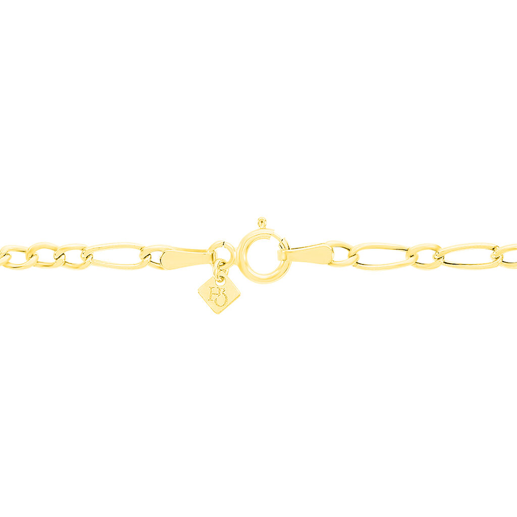 Bracelet Esra Maille Alternee 1/3 Or Jaune