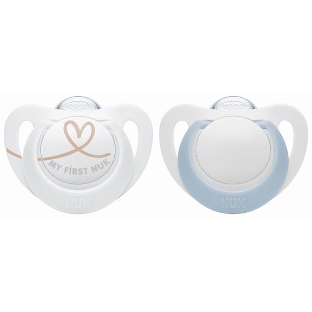 Lot de 2 sucettes Starlight 0-2m Bleu - NUK