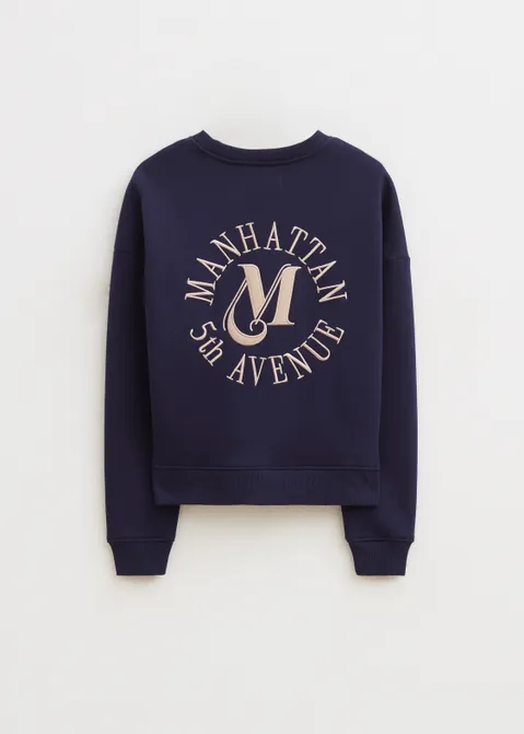 Crewneck sweater Manhattan blauw (BLW.D)