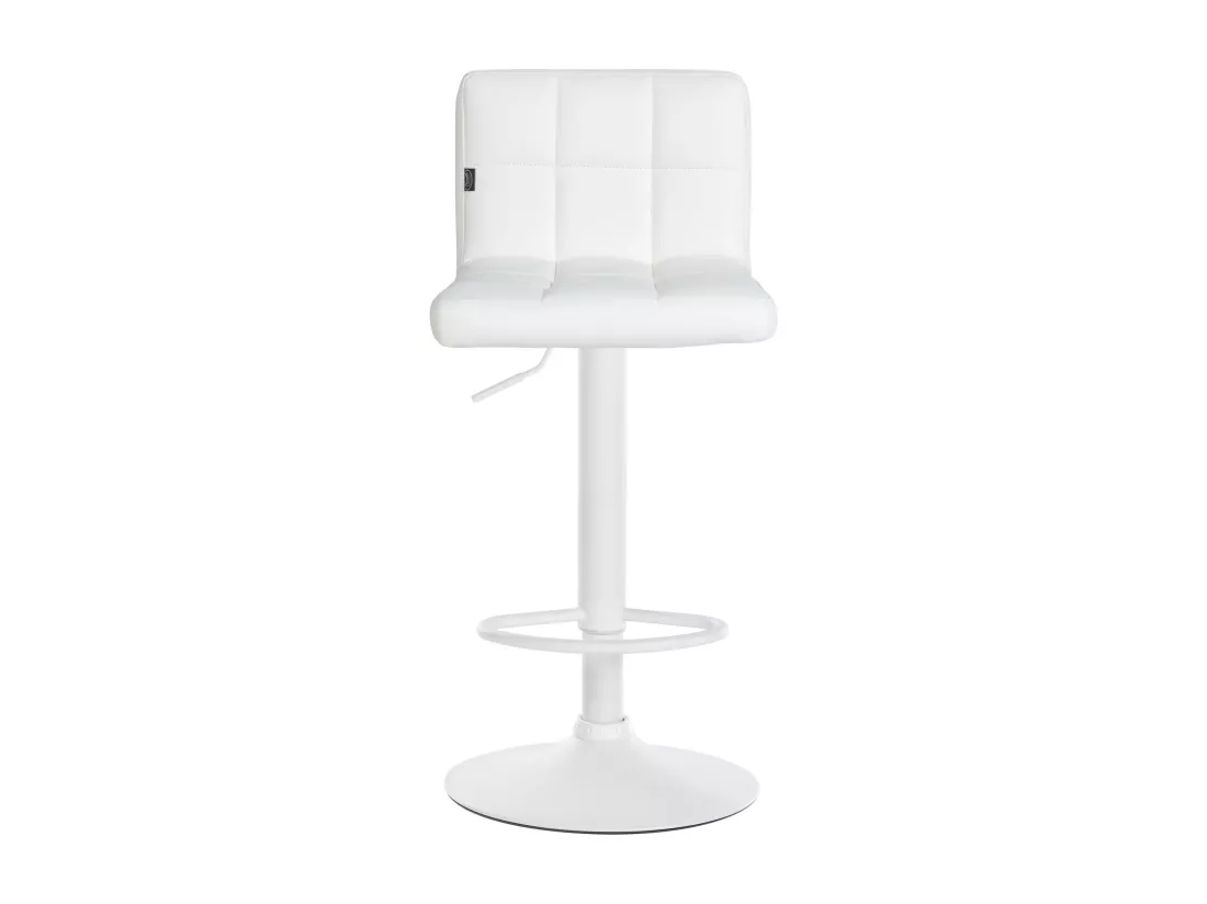 Tabouret de bar - Similicuir & Métal - Blanc - Feni
